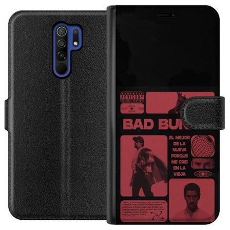 Kompatibelt Lommeboketui til Xiaomi Redmi 9 Bad Bunny NFL-inspirert skjoldlogo med amerikansk fotball og stjerner