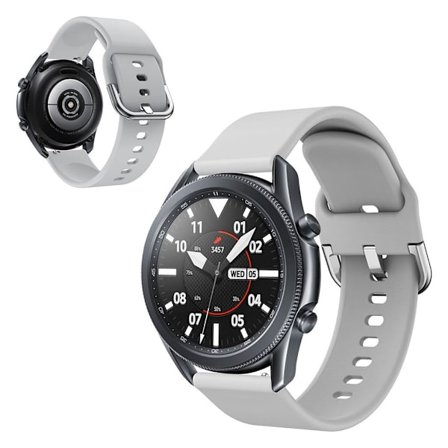 Samsung Galaxy Watch 3 (45mm) yksinkertainen silikoninen ranneke - Harmaa