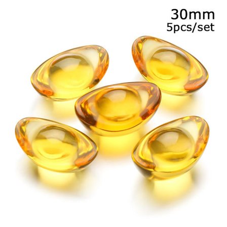 5 st Crystal Ingot Ornament Guld Ingots
