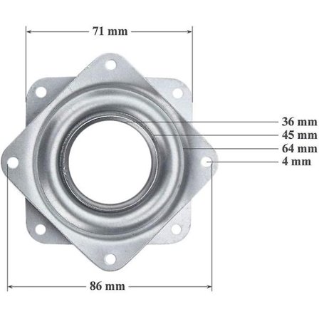 4 kpl pyörivä laakeri, lautasen kääntöpöytä, tarjoilualustat, telineet, pöydät, 300 paunan kantavuus