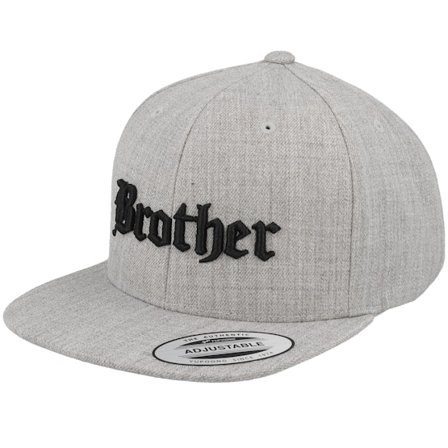 Kinder Kiddo Cap - Grau snapback Cap - Kinder Brother Old English 3d Heather Grey Snapback @ Hatstore