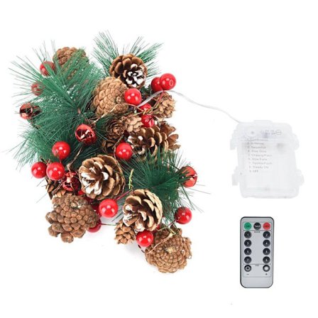 2m långa ljusslingor, 20 LED-lampor, 8 belysningslägen, varmt ljus, batteri