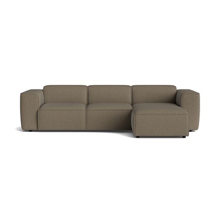 Vendbar Aura Chaiselong Sofa i Brun - 303x165x73cm - Komfortabel Sofa med Nozag fjedre, PU- & Koldskum - Perfekt til afslapning