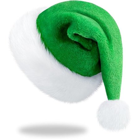 Aikuisten joulupukin hattu, unisex klassinen joulupukin hattu, juhlahattu