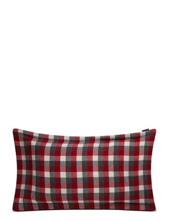 Checked Cotton Flannel Pillowcase Home Textiles Bedtextiles Pillow Cases Multi/mönstrad Lexington Home