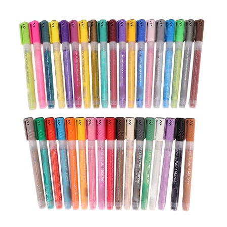 36 kpl akryylimaali merkkiä vedenpitävä nopea kuivuminen antiwear kuitukärki graffiti merkit värityskirjoitus