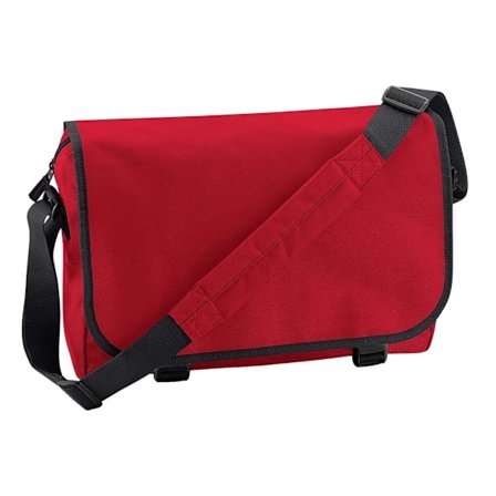 Bagbase Contrast Detail Messenger Bag One Size Classic Red