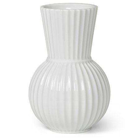 Lyngby porcelæn Tura vase, 18 cm, hvid' - 'Hvit