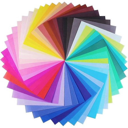 100 ark 50 lyse farver af origami papir 20 x 20 cm, til juleorigami