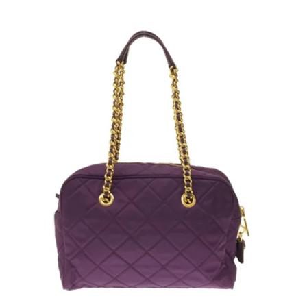 Prada Vintage Pre-owned Nylon prada-Tass , Paars , Dames , Maat: ONE Size Vintage Tassen