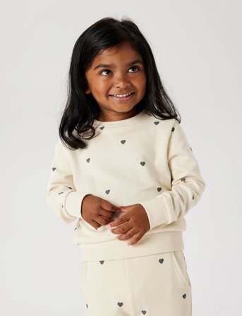 name it Nmfvalba Ls Sweat Unb Noos - Cream - 104