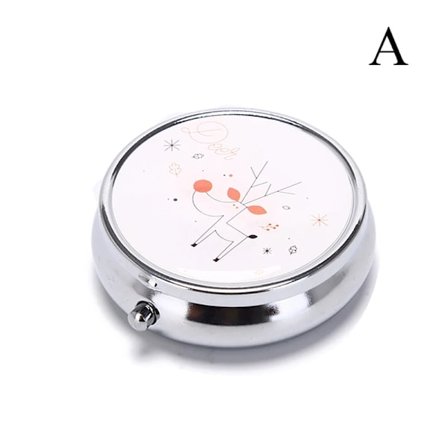 1 st Medicin Organizer Portabel Metall Pillerask Kosmetisk Organizer Behållare Vikbar Pillerfodral Metall Pillerdelare