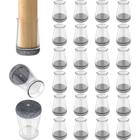 24 stk. Stolebensgulvbeskyttere Møbelpuder Gulvbeskyttelse Møbelbeskyttelse (Passer: 13-23mm)