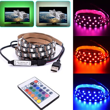 LED 5050 RGB Strip Lights med bluetooth musikljusfält
