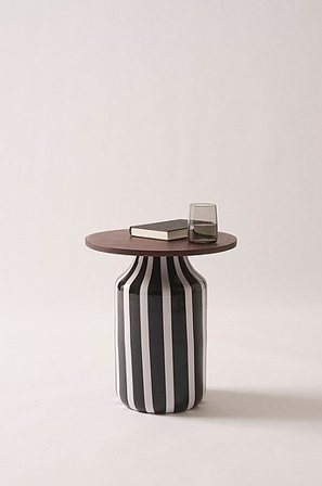 Jotex - Bijzettafel ø 40 Cm Zwartwit/bruin Zwartwit/bruin - MAROON - Koop Sidetables & bijzettafels bij Jotex