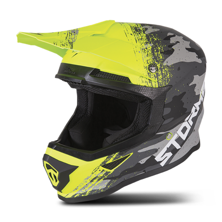 Casco Cross Stormer Force Fast Giallo L 59-60cm