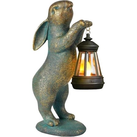 Solar Havekanin, Soldrevet Kanin, Solcelle Kaninlampe, Solcellelampe Dyr