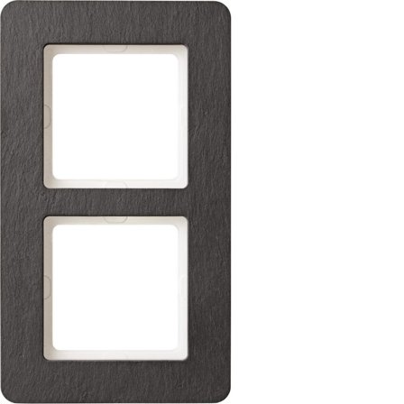 Hager 10126030 Dekkramme for Berker Q.7 2 rom, Strømbrytere & vegguttak