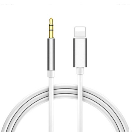 For iPhone Aux Cord Aux Cable for Car Apple to 3.5mm Aux Cable - 1m Silver