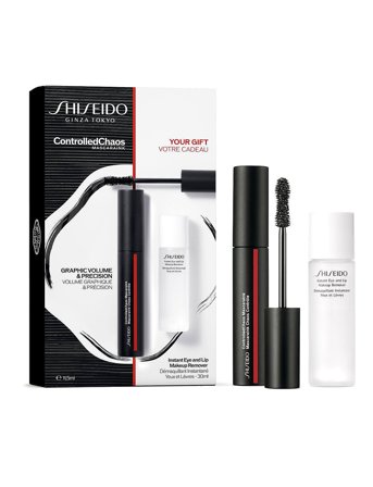 Shiseido Gift Set Controlled Chaos Mascara + Eye & Lip Makeup Remover - Nude - ONE SIZE