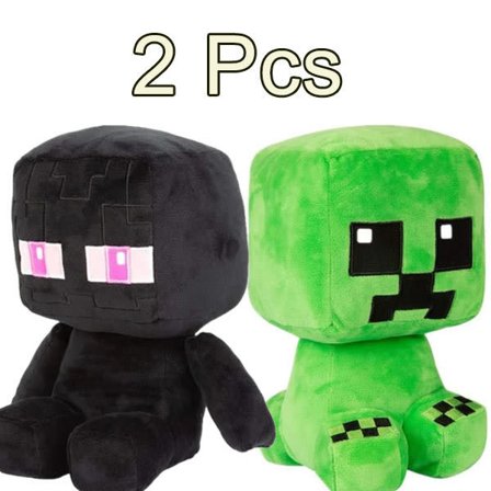 Minecraft Legetøj Spil Plysdukke CREEPER+Enderman 25cm