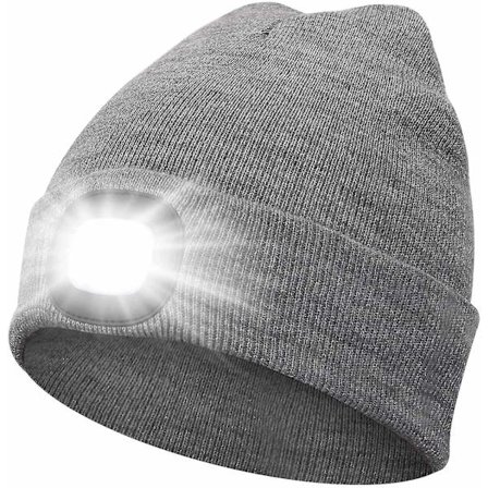 Hætte med Lys Unisex Led Beanie USB Genopladelig Kasket