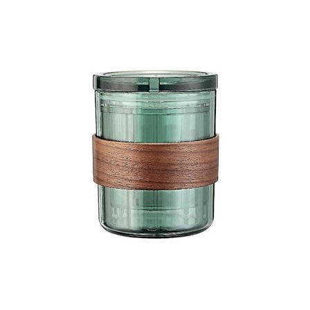 Portabel 3-i-1 Handbryggare Kaffekanna Set Bärbar Filter Filterkopp Filter Resekaffebryggare Handbryggkopp, Grön-Transparent