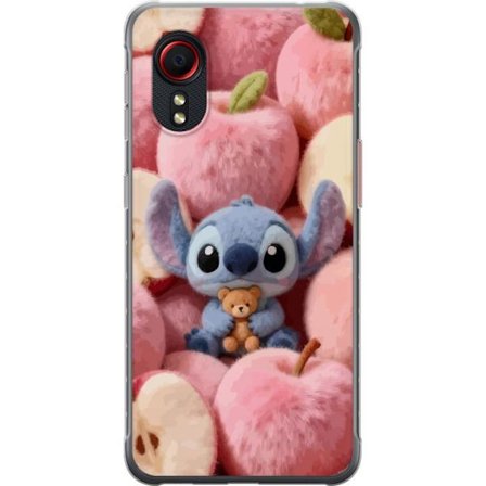 Kompatibelt Mobildeksel til Samsung Galaxy Xcover 5 Stitch blant rosa fluffy epler med teddy og søt kawaii-estetikk