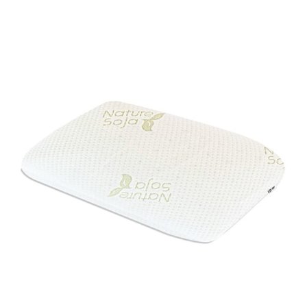 Ortopedinen ja ergonominen muistivaahtotyyny (luonnollinen orgaaninen soija) - Puuvillakuitupäällinen 60x40 cm