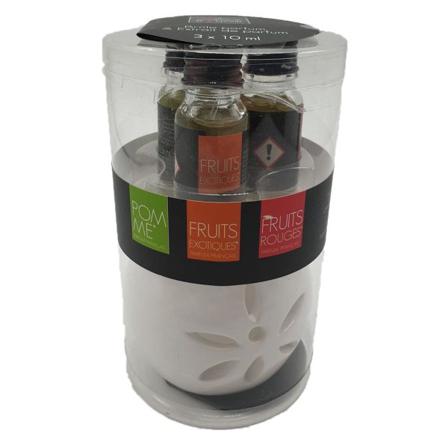 Aromalampa Med 3 Doftoljor White