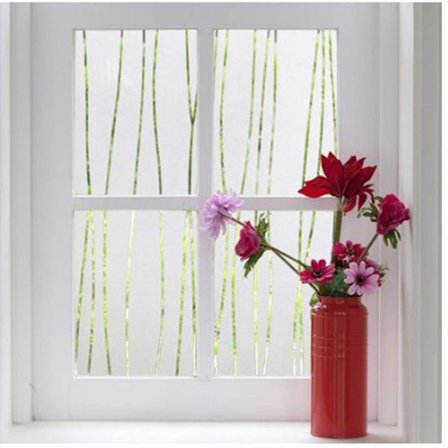 Fönsterfilm för integritet och ljusblockering, statisk look, frostad, självhäftande