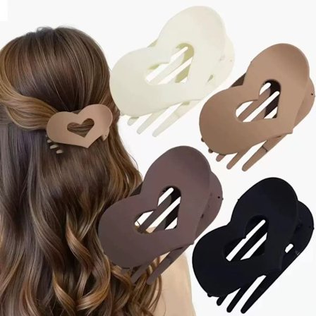 4-pak flade hårklemmer til kvinder – store hårspænder til tyndt og tykt hår, ergonomisk og sikkert design_TF_TF