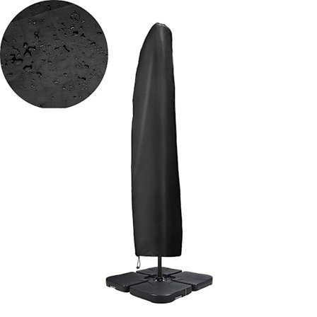 Beskyttende deksel for parasoll, skråstilt parasolldeksel