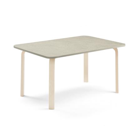 Tisch ELTON, 1200x700x590 mm, Linoleum grau, Birke