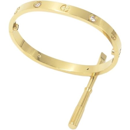 Enkel gullbelagt armbånd i rustfritt stål for kvinner Mengold