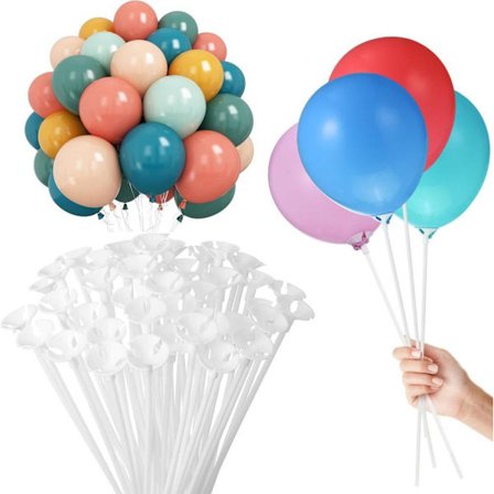 Boho Regnbueballoner 60-pak med 100 Ballonpinde, til Helligdage, Bryllup & Fødselsdag_OF