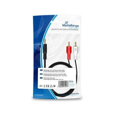 MediaRange Audio Cable 1 M 2 X Rca 3.5Mm