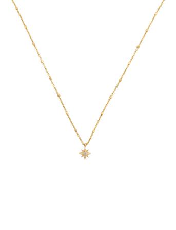 North Star Short Necklace Gold Accessories Jewellery Necklaces Dainty Necklaces Gull Syster P*Betinget Tilbud