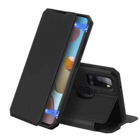 Samsung Galaxy A21s - Dux Ducis Shockproof Plånboksfodral - Svar Black Svart