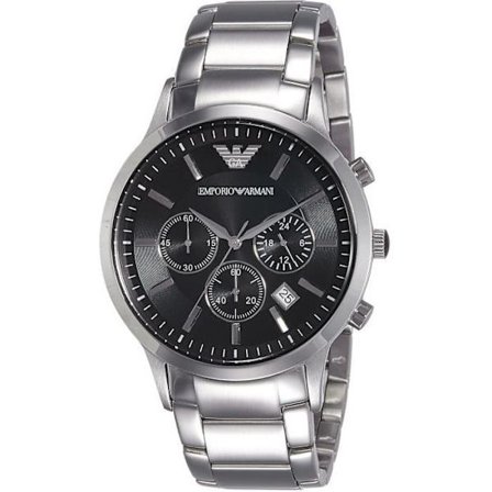 Ur - Emporio Armani - AR2434 - Sort - Rustfrit stål - Chronograph