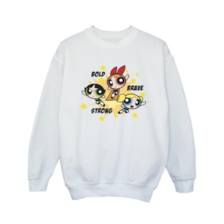 The Powerpuff Girls Girls Bold Brave Strong Sweatshirt 7-8 år