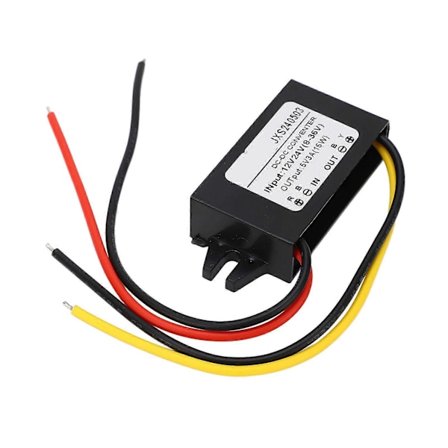 DC Buck Modul Högeffektiv Spänningsomvandlare 12V 24V till 5V 3A IP67 Vattentät