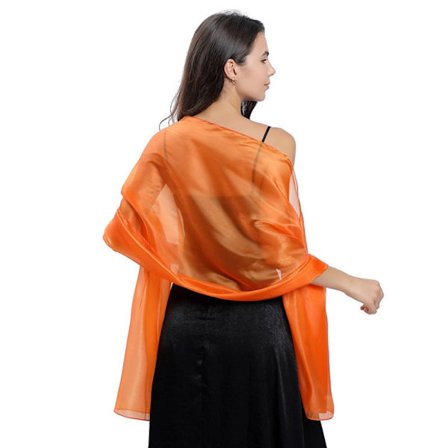 Skjerf Kveldskjoler Sjal ORANSJE RØD ORANSJE RØD