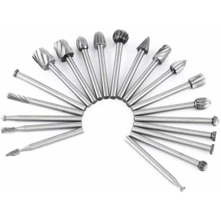 Roterende Fræsere, 20 stk. Wolfram Stål Fræsning HSS Fræser Woo