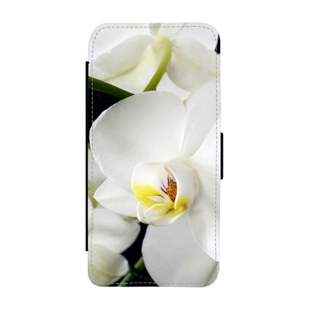 Vita Orkideer Blommor iPhone 7/iPhone 8 Flip Mobilfodral