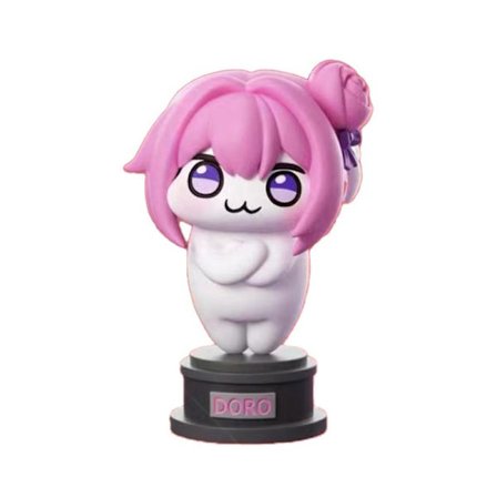 Kop Nikke Doro Q Version Pink Hund PVC Anime Figur Skrivebordsdekoration Voksen Fødselsdagslegetøj Spilmodeller
