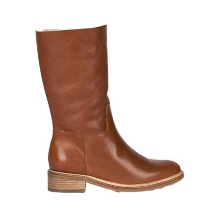 Anthology Paris, 7481 fur-lined leather high boots Bruin, Dames, Maat:39 EU