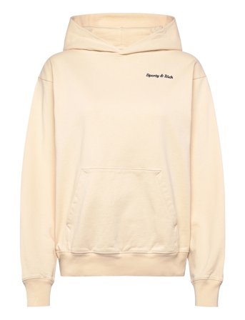 Sporty & Rich Eden Crest Embroidered Hoodie - Cream - L