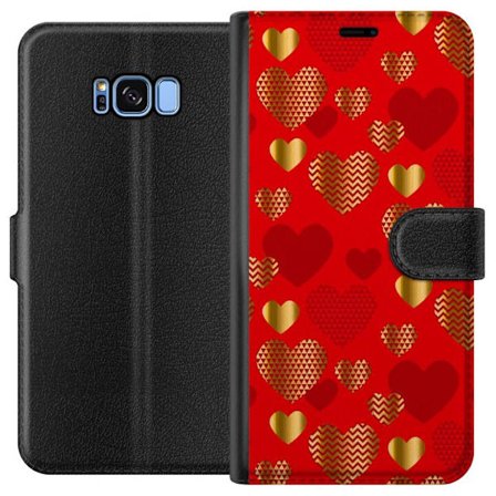 Kompatibelt Plånboksfodral till Samsung Samsung Galaxy S8 GoldenHearts