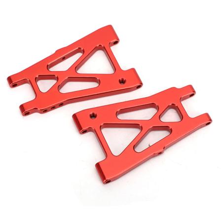 2 STK aluminiumslegering bak nedre svingarm Passer for KYOSHO 4WD Optima 1/10 RC terrengkjøretøy (rød)